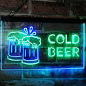 ADVPRO Cold Beer Bar Pub Club Decor Dual Color LED Neon Sign st6-i2069 - Green & Blue