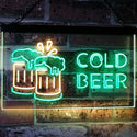 ADVPRO Cold Beer Bar Pub Club Decor Dual Color LED Neon Sign st6-i2069 - Green & Yellow