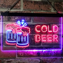 ADVPRO Cold Beer Bar Pub Club Decor Dual Color LED Neon Sign st6-i2069 - Red & Blue