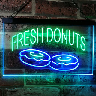 ADVPRO Fresh Donuts Home Decor Dual Color LED Neon Sign st6-i2072 - Green & Blue