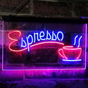 ADVPRO Espresso Coffee Shop Dual Color LED Neon Sign st6-i2075 - Blue & Red