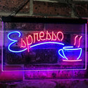 ADVPRO Espresso Coffee Shop Dual Color LED Neon Sign st6-i2075 - Red & Blue