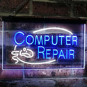 ADVPRO Computer Repair Dual Color LED Neon Sign st6-i2081 - White & Blue