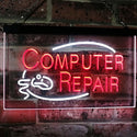 ADVPRO Computer Repair Dual Color LED Neon Sign st6-i2081 - White & Red