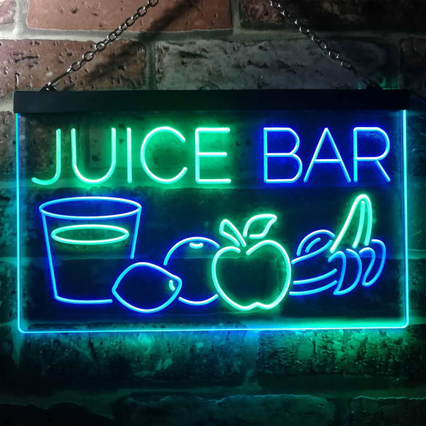 ADVPRO Juice Bar Fruit Shop Dual Color LED Neon Sign st6-i2084 - Green & Blue