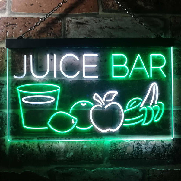 ADVPRO Juice Bar Fruit Shop Dual Color LED Neon Sign st6-i2084 - White & Green