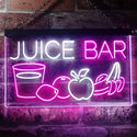 ADVPRO Juice Bar Fruit Shop Dual Color LED Neon Sign st6-i2084 - White & Purple