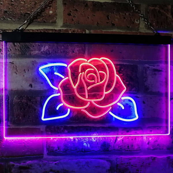 ADVPRO Rose Flower Home Decor Dual Color LED Neon Sign st6-i2095 - Blue & Red