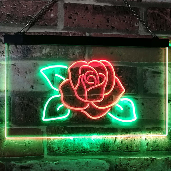 ADVPRO Rose Flower Home Decor Dual Color LED Neon Sign st6-i2095 - Green & Red