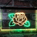 ADVPRO Rose Flower Home Decor Dual Color LED Neon Sign st6-i2095 - Green & Yellow