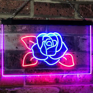 ADVPRO Rose Flower Home Decor Dual Color LED Neon Sign st6-i2095 - Red & Blue