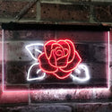 ADVPRO Rose Flower Home Decor Dual Color LED Neon Sign st6-i2095 - White & Red