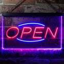 ADVPRO Open Business Shop Cafe Wall Decor Dual Color LED Neon Sign st6-i2097 - Blue & Red