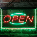 ADVPRO Open Business Shop Cafe Wall Decor Dual Color LED Neon Sign st6-i2097 - Green & Red