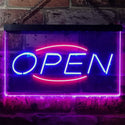 ADVPRO Open Business Shop Cafe Wall Decor Dual Color LED Neon Sign st6-i2097 - Red & Blue