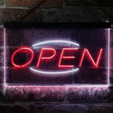 ADVPRO Open Business Shop Cafe Wall Decor Dual Color LED Neon Sign st6-i2097 - White & Red