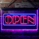 ADVPRO Open Restaurant Display Store Lure Dual Color LED Neon Sign st6-i2098 - Blue & Red