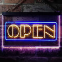 ADVPRO Open Restaurant Display Store Lure Dual Color LED Neon Sign st6-i2098 - Blue & Yellow