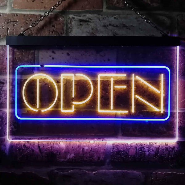 ADVPRO Open Restaurant Display Store Lure Dual Color LED Neon Sign st6-i2098 - Blue & Yellow