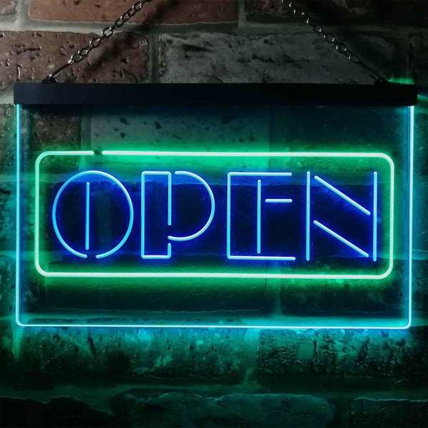 ADVPRO Open Restaurant Display Store Lure Dual Color LED Neon Sign st6-i2098 - Green & Blue