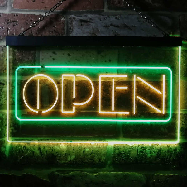 ADVPRO Open Restaurant Display Store Lure Dual Color LED Neon Sign st6-i2098 - Green & Yellow