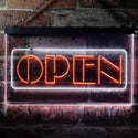 ADVPRO Open Restaurant Display Store Lure Dual Color LED Neon Sign st6-i2098 - White & Orange