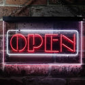 ADVPRO Open Restaurant Display Store Lure Dual Color LED Neon Sign st6-i2098 - White & Red