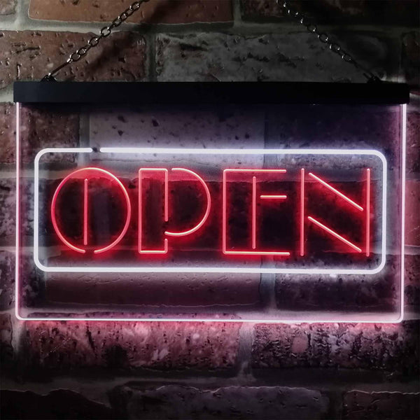 ADVPRO Open Restaurant Display Store Lure Dual Color LED Neon Sign st6-i2098 - White & Red