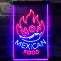 ADVPRO Hot Mexican Food Bar  Dual Color LED Neon Sign st6-i2101 - Blue & Red