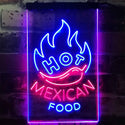 ADVPRO Hot Mexican Food Bar  Dual Color LED Neon Sign st6-i2101 - Red & Blue