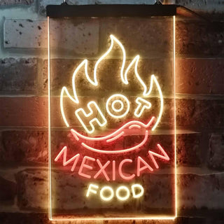 ADVPRO Hot Mexican Food Bar  Dual Color LED Neon Sign st6-i2101 - Red & Yellow