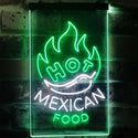 ADVPRO Hot Mexican Food Bar  Dual Color LED Neon Sign st6-i2101 - White & Green