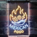 ADVPRO Hot Mexican Food Bar  Dual Color LED Neon Sign st6-i2101 - White & Yellow