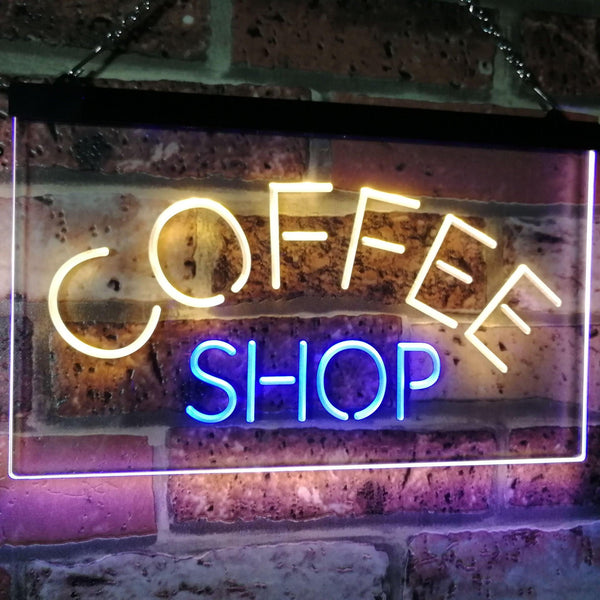 ADVPRO Coffee Shop Kitchen Bistro Decoration Dual Color LED Neon Sign st6-i2111 - Blue & Yellow