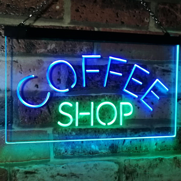 ADVPRO Coffee Shop Kitchen Bistro Decoration Dual Color LED Neon Sign st6-i2111 - Green & Blue