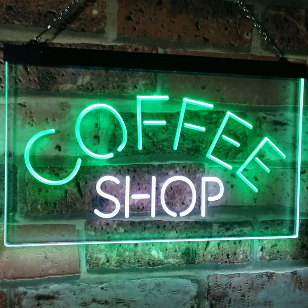 ADVPRO Coffee Shop Kitchen Bistro Decoration Dual Color LED Neon Sign st6-i2111 - White & Green
