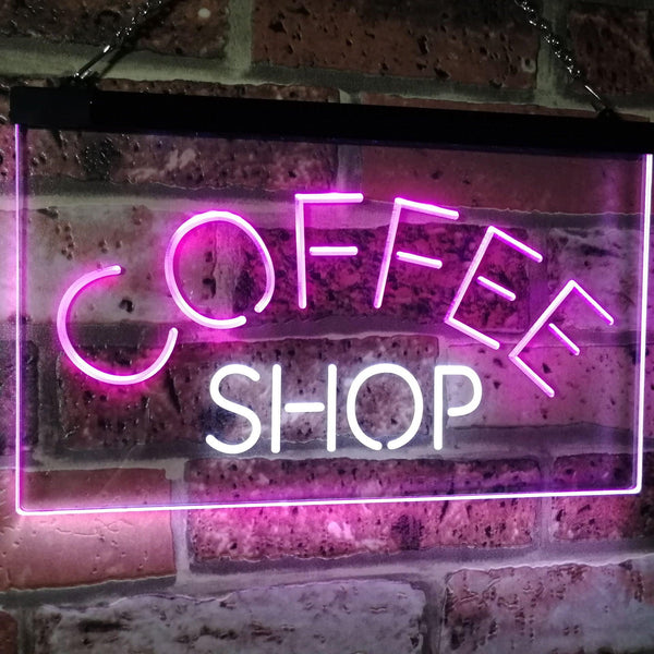 ADVPRO Coffee Shop Kitchen Bistro Decoration Dual Color LED Neon Sign st6-i2111 - White & Purple