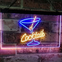 ADVPRO Cocktails Glass Bar Club Beer Decor Dual Color LED Neon Sign st6-i2112 - Blue & Yellow