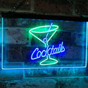 ADVPRO Cocktails Glass Bar Club Beer Decor Dual Color LED Neon Sign st6-i2112 - Green & Blue