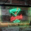 ADVPRO Cocktails Glass Bar Club Beer Decor Dual Color LED Neon Sign st6-i2112 - Green & Red