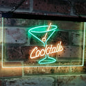 ADVPRO Cocktails Glass Bar Club Beer Decor Dual Color LED Neon Sign st6-i2112 - Green & Yellow