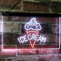 ADVPRO Ice Cream Shop Kid Room Display Dual Color LED Neon Sign st6-i2113 - White & Orange