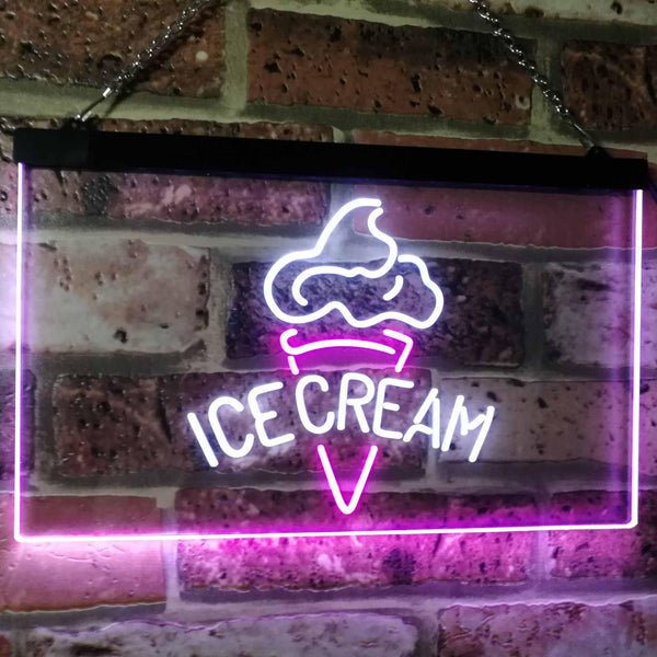 ADVPRO Ice Cream Shop Kid Room Display Dual Color LED Neon Sign st6-i2113 - White & Purple