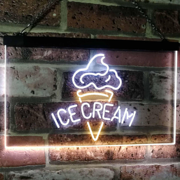 ADVPRO Ice Cream Shop Kid Room Display Dual Color LED Neon Sign st6-i2113 - White & Yellow
