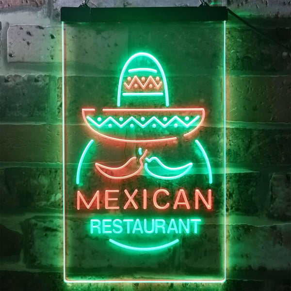 ADVPRO Mexican Restaurant Food Bar  Dual Color LED Neon Sign st6-i2116 - Green & Red