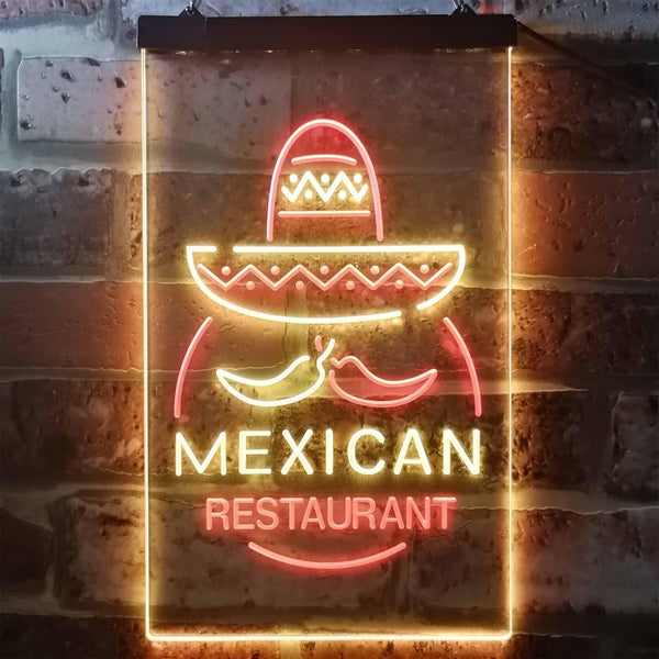 ADVPRO Mexican Restaurant Food Bar  Dual Color LED Neon Sign st6-i2116 - Red & Yellow