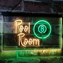 ADVPRO Pool Room 8 Ball Man Cave Dual Color LED Neon Sign st6-i2123 - Green & Yellow