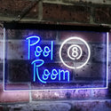 ADVPRO Pool Room 8 Ball Man Cave Dual Color LED Neon Sign st6-i2123 - White & Blue