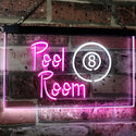 ADVPRO Pool Room 8 Ball Man Cave Dual Color LED Neon Sign st6-i2123 - White & Purple