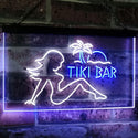 ADVPRO Tiki Bar Sexy Girl Beer Club Dual Color LED Neon Sign st6-i2126 - White & Blue